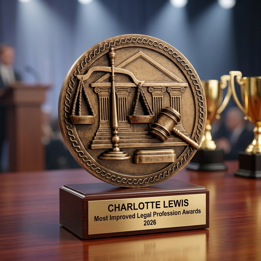 Personalized Law Enforcement Award - custom laser engraved - view 2