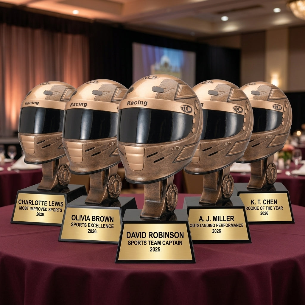 Personalized | Racing Award | Custom Engraved | Racing Helmet | Trophy Award | Auto Racing | Motorsports | Driver Gift | Championship - View 6