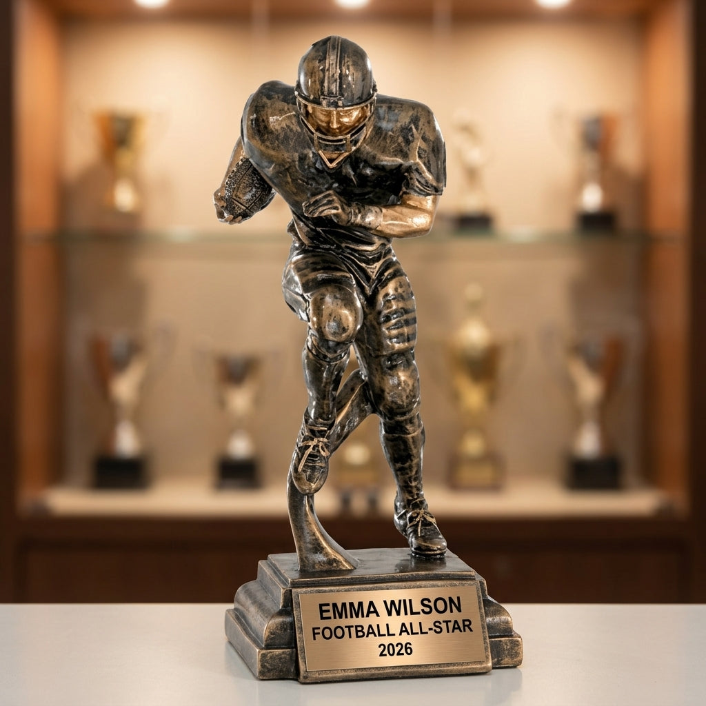 Football Trophy Award | Personalized | Custom Engraved | Football Player | Team Award | Coach Gift | End of Season Award - View 1