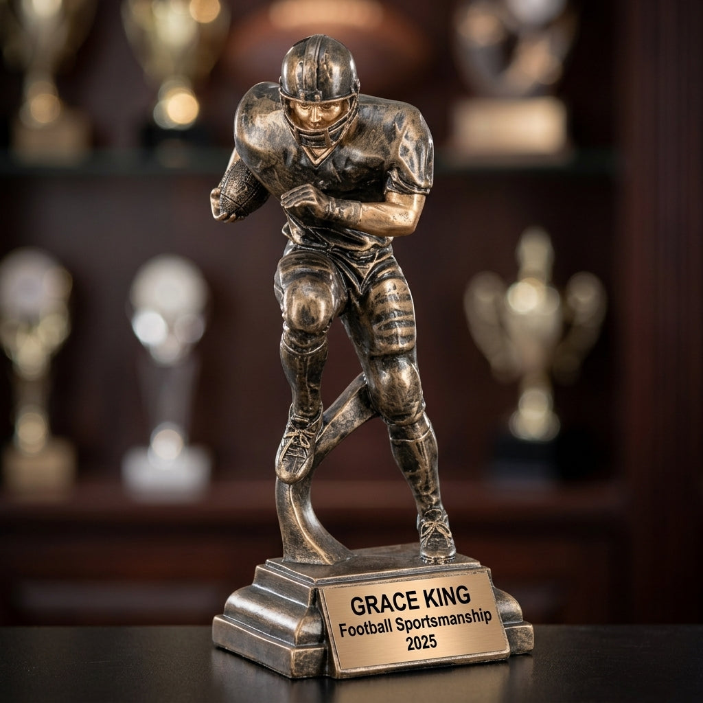 Football Trophy Award | Personalized | Custom Engraved | Football Player | Team Award | Coach Gift | End of Season Award - View 4