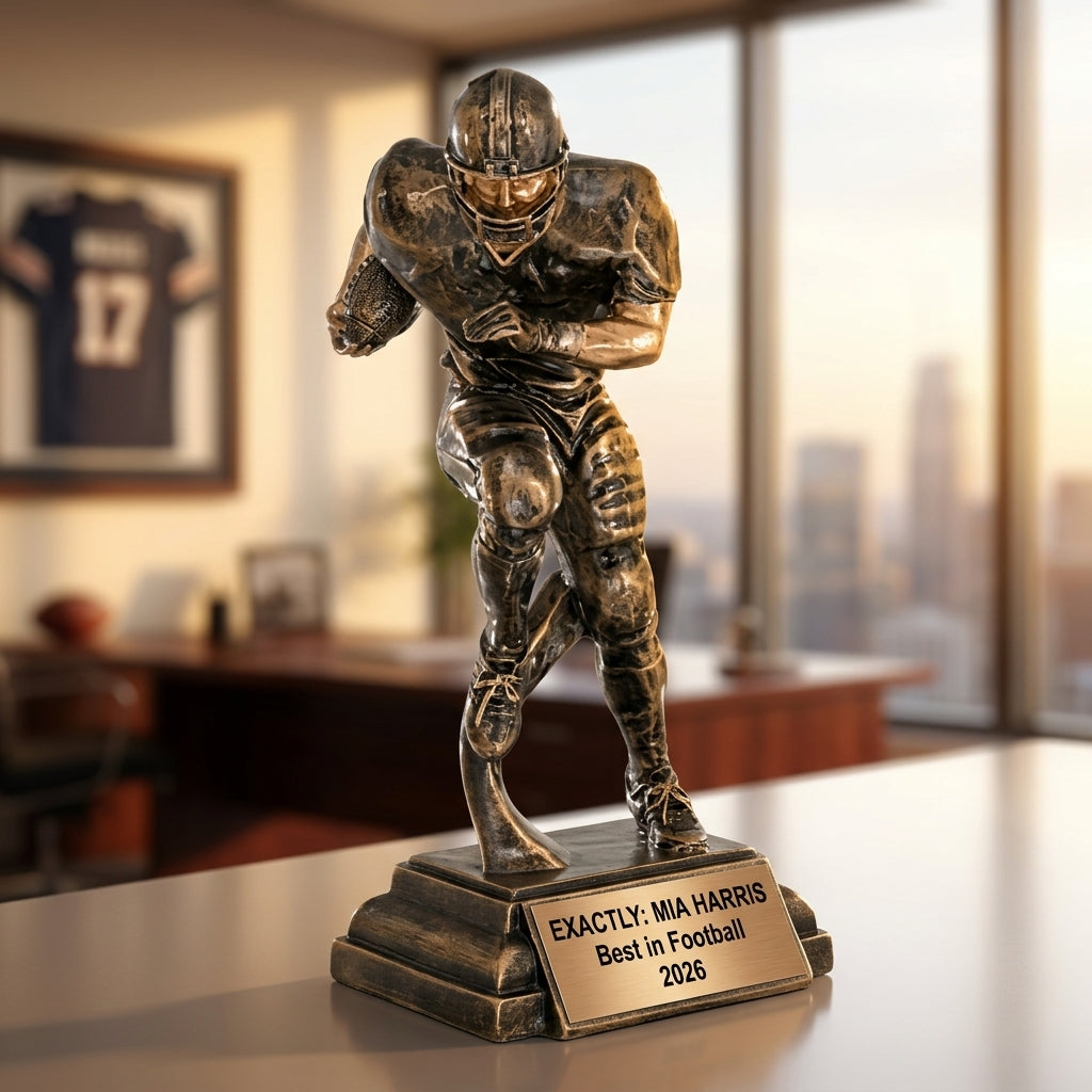 Football Trophy Award | Personalized | Custom Engraved | Football Player | Team Award | Coach Gift | End of Season Award - View 5