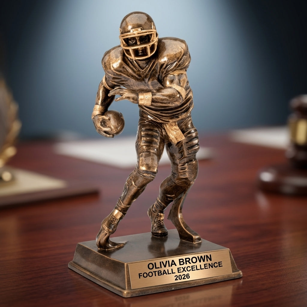 Football Award Trophy | Personalized | Custom Engraved | Football Gift | Team Award | Player Recognition | Football Trophy - View 2