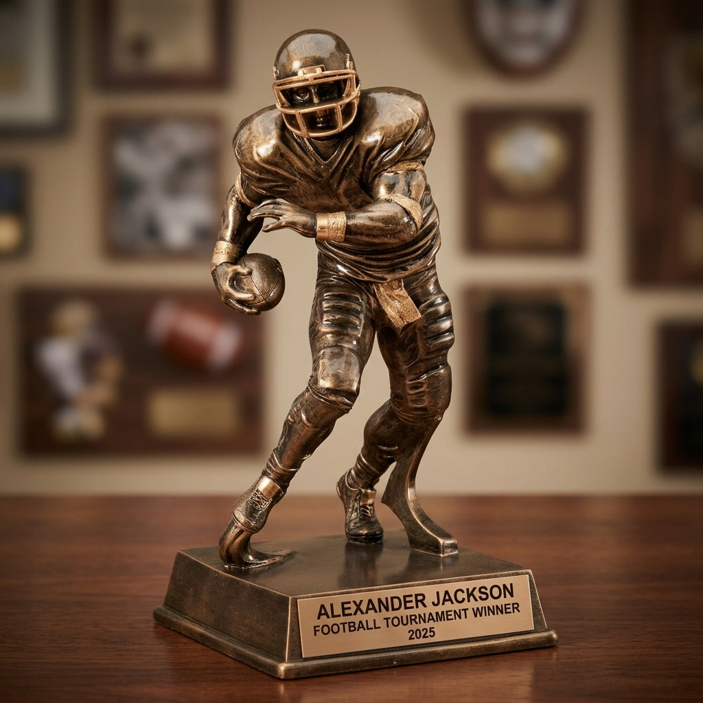 Football Award Trophy | Personalized | Custom Engraved | Football Gift | Team Award | Player Recognition | Football Trophy - View 3
