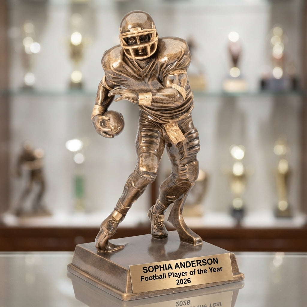 Football Award Trophy | Personalized | Custom Engraved | Football Gift | Team Award | Player Recognition | Football Trophy - View 4