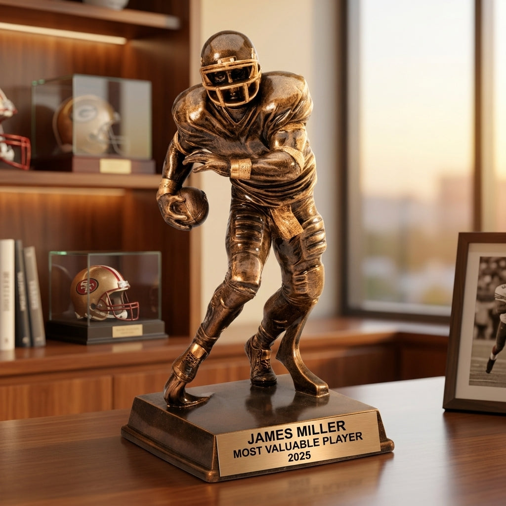 Football Award Trophy | Personalized | Custom Engraved | Football Gift | Team Award | Player Recognition | Football Trophy - View 5