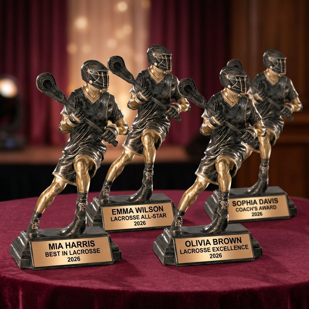 Lacrosse Trophy Award | Personalized Lacrosse Gift | Custom Engraved Plaque | Lacrosse Awards | Team Banquet | Lacrosse Player Gift - View 6