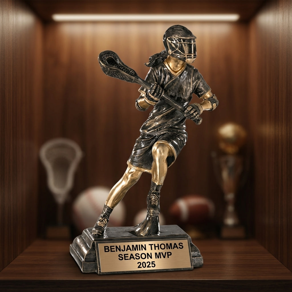 Lacrosse Trophy Award | Personalized Lacrosse Award | Custom Engraved | Lacrosse Gift | Team Award | Lacrosse Tournament Trophy - View 1
