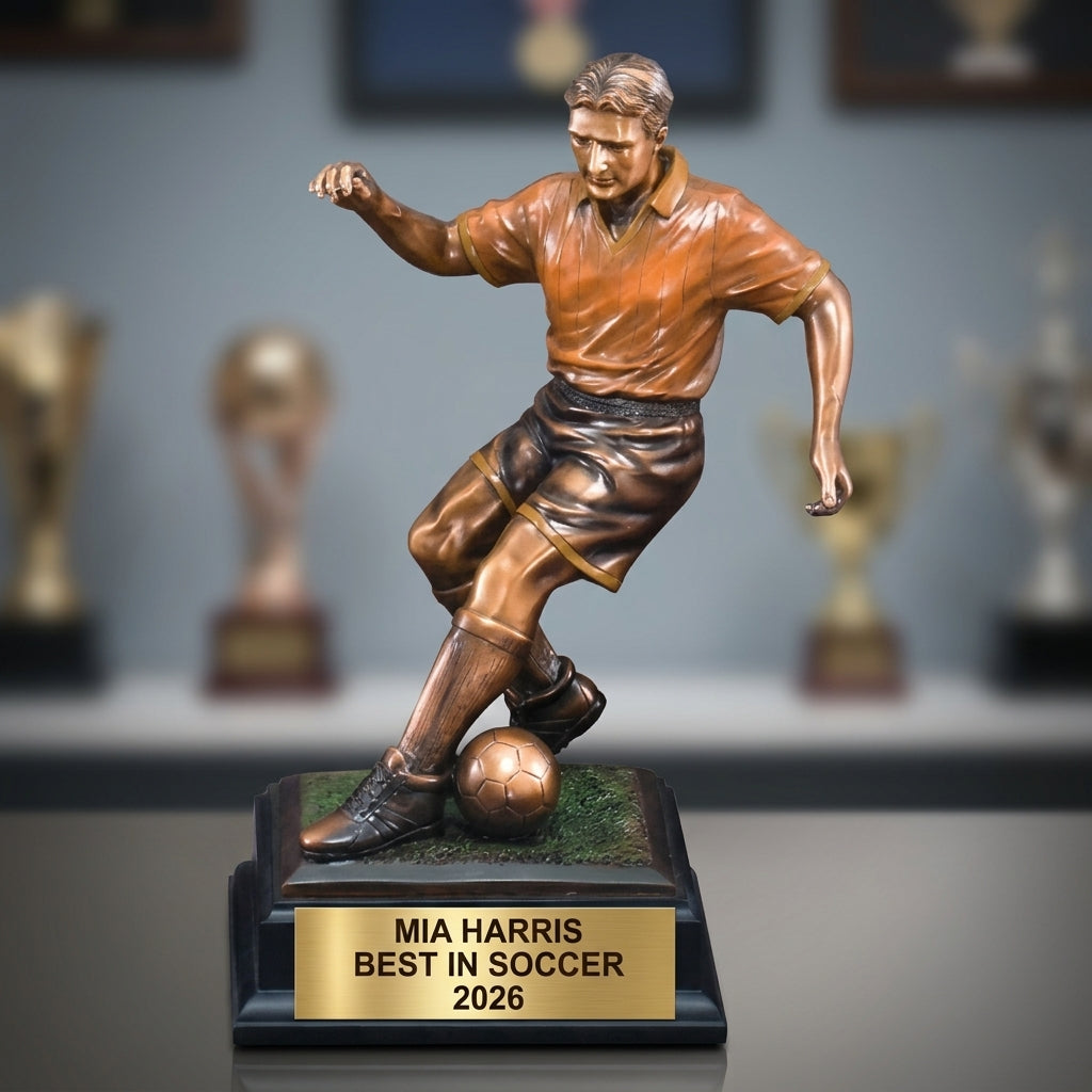 Personalized | Soccer Award | Custom Engraved | Soccer Trophy | Engraved Award | Custom Soccer | Player Gift | Team Award | Youth Soccer - View 3