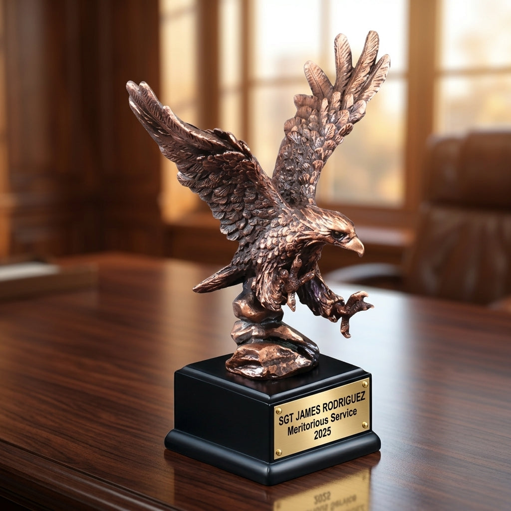 Military Award Trophy | Personalized | Custom Engraved | Retirement Gift | Promotion | Service Recognition - View 5