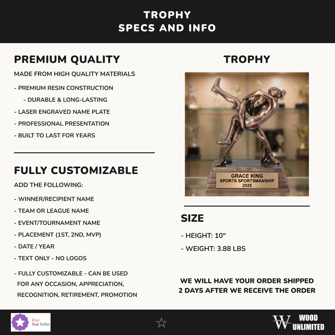 Sports Victory Resin Trophy 10"