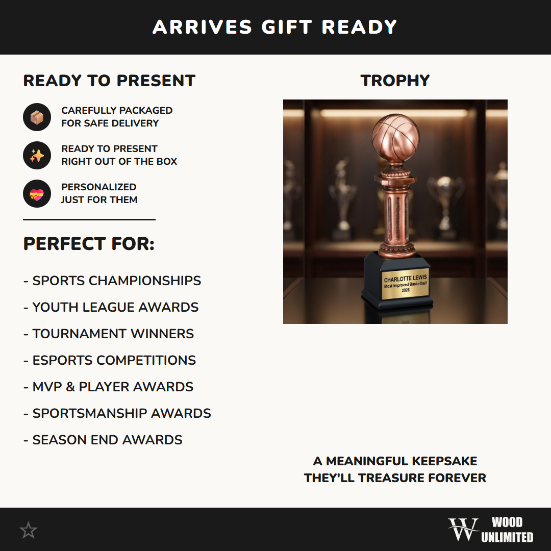 Personalized | Basketball Award | Custom Engraved | Basketball Trophy | Personalized Award | Youth Sports | MVP Award | Team Gift