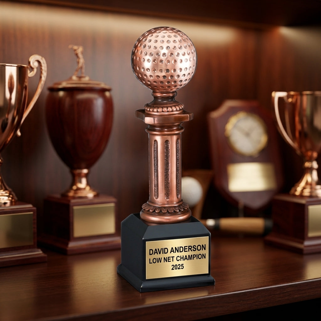 Personalized | Golf Award | Custom Engraved | Golf Trophy | Personalized Golf Award | Engraved Golf | Custom Golf Ball - View 1