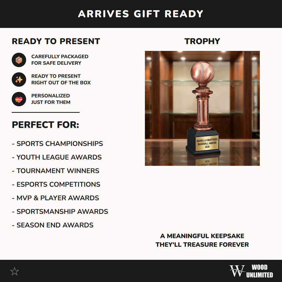 Personalized | Baseball Award | Custom Engraved | Baseball Trophy | Personalized Award | Youth Baseball | MVP Award | Coach Gift