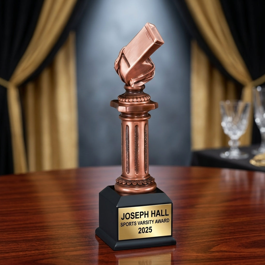 Personalized | Whistle Award | Custom Engraved | Coach Trophy | Referee Award | Whistle Engraved | Sports Official | PE Teacher - View 2