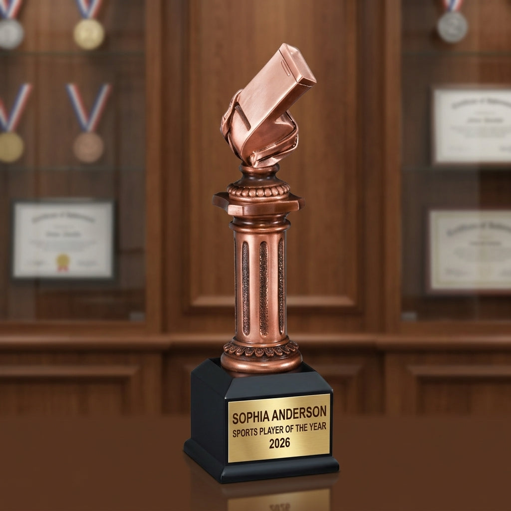 Personalized | Whistle Award | Custom Engraved | Coach Trophy | Referee Award | Whistle Engraved | Sports Official | PE Teacher - View 3