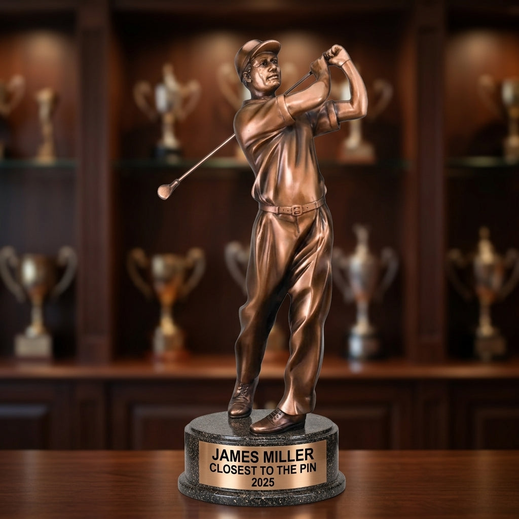 Golf Award Trophy | Personalized | Custom Engraved | Golfer Champion | Tournament Prize | Unique Golf Gift - View 1