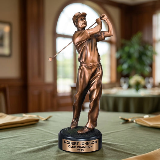 Golf Award Trophy | Personalized | Custom Engraved | Golfer Champion | Tournament Prize | Unique Golf Gift - View 2