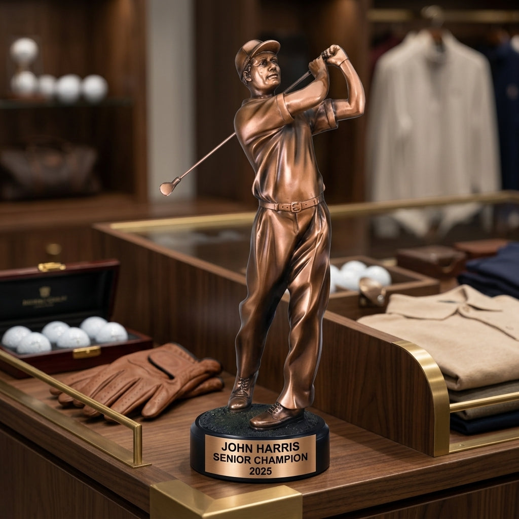 Golf Award Trophy | Personalized | Custom Engraved | Golfer Champion | Tournament Prize | Unique Golf Gift - View 3