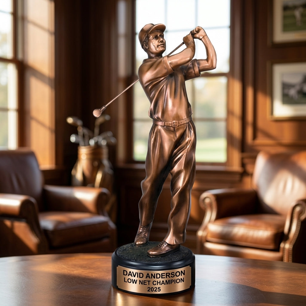 Golf Award Trophy | Personalized | Custom Engraved | Golfer Champion | Tournament Prize | Unique Golf Gift - View 4