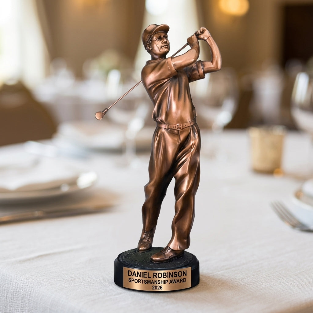 Golf Award Trophy | Personalized | Custom Engraved | Golfer Champion | Tournament Prize | Unique Golf Gift - View 5