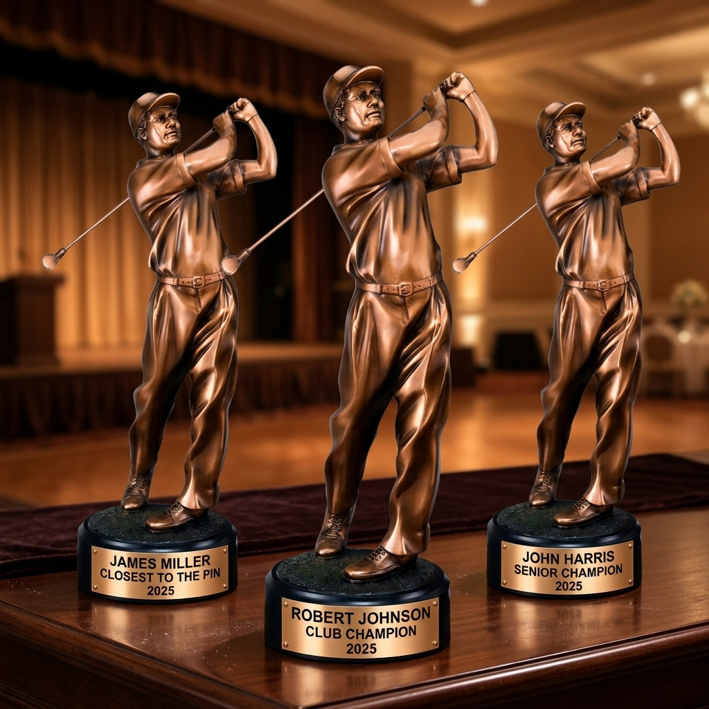 Golf Award Trophy | Personalized | Custom Engraved | Golfer Champion | Tournament Prize | Unique Golf Gift - View 6