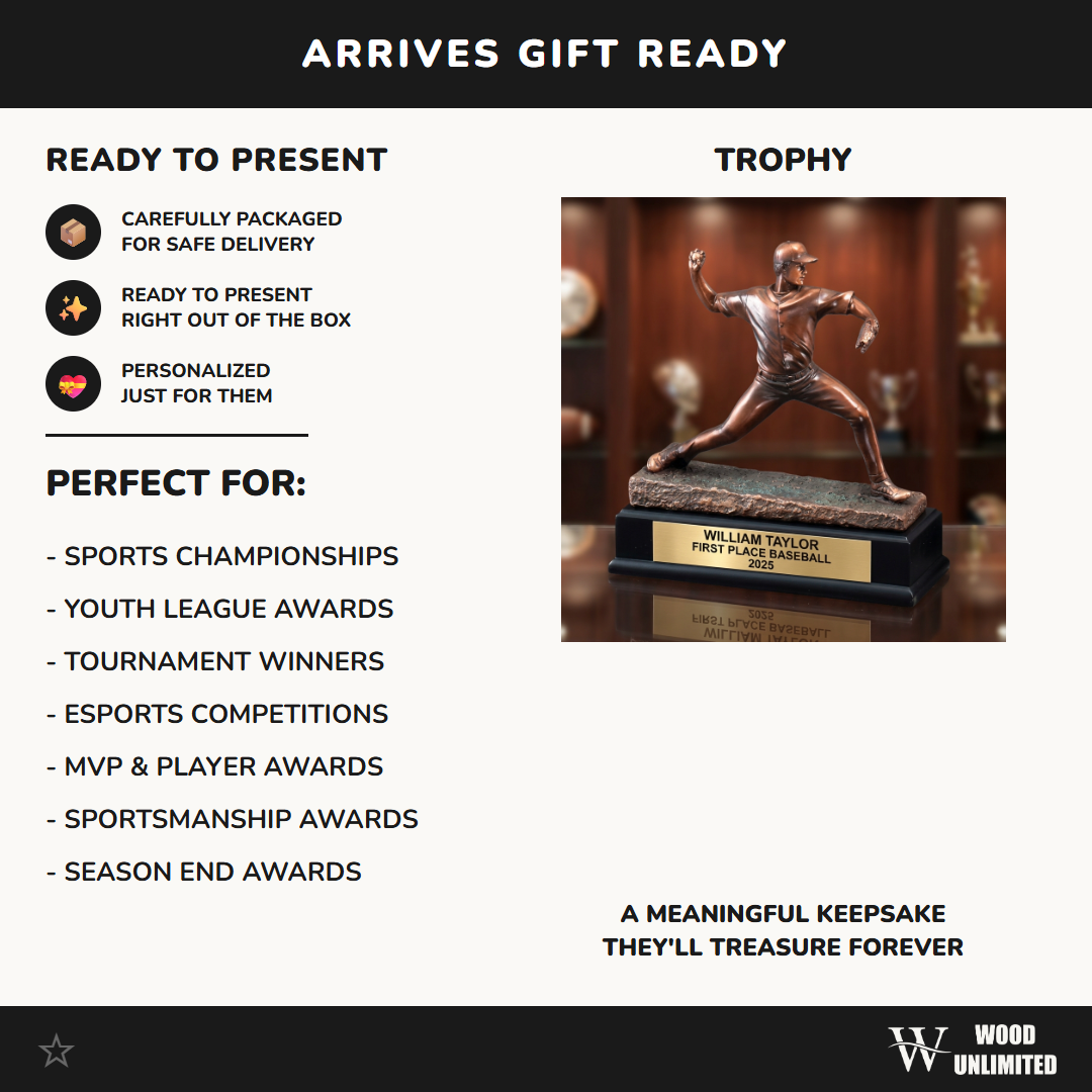 Personalized | Baseball Award | Custom Engraved | Baseball Trophy | Pitcher Award | Youth Baseball | MVP Award | Coach Gift