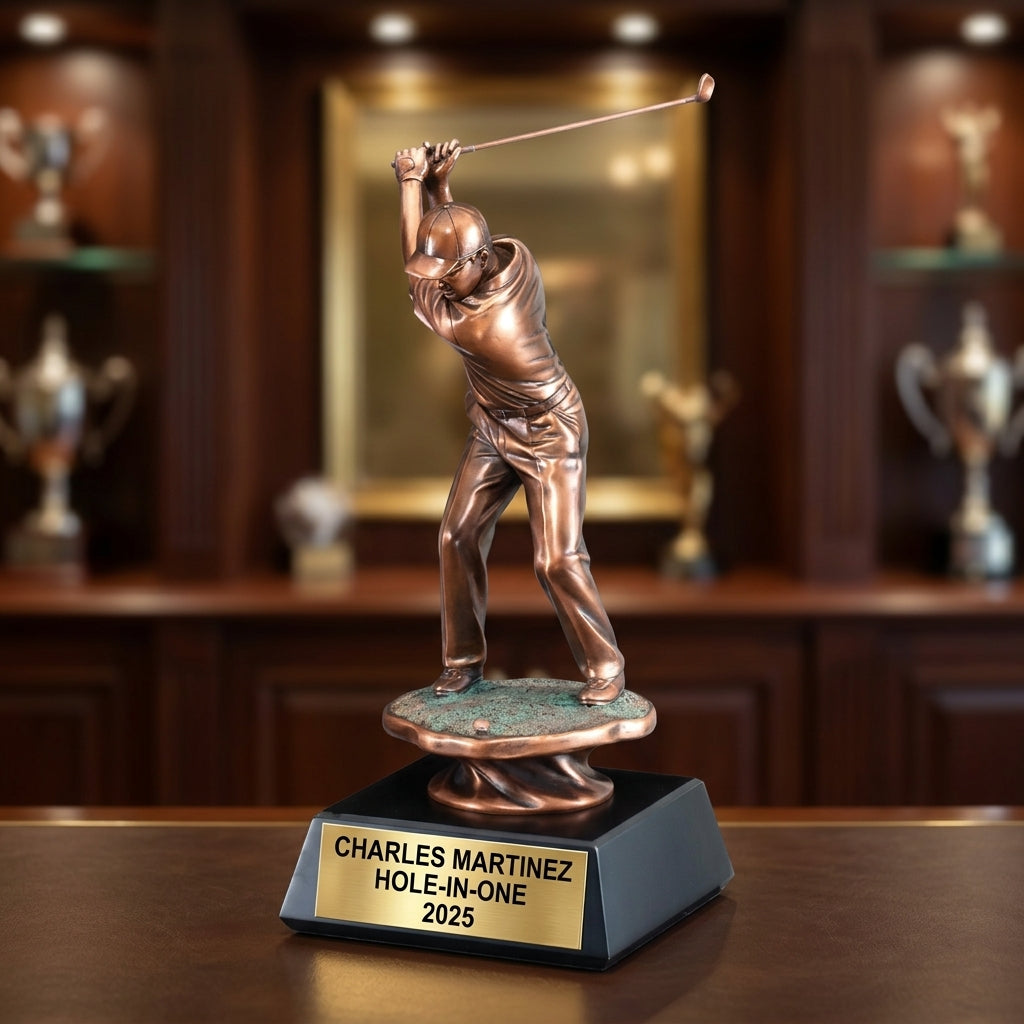 Personalized | Golf Award | Custom Engraved | Golf Trophy | Hole-in-One Award | Personalized Golfer | Engraved Gift | Tournament Prize - View 1