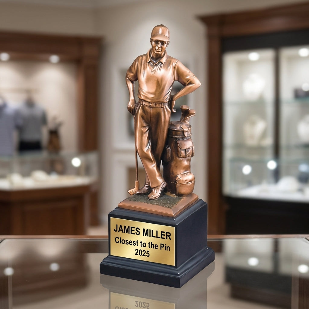 Personalized | Golf Award | Custom Engraved | Golf Trophy | Golfer Award | Engraved | Longest Drive | Tournament Prize | Retirement Gift - View 3