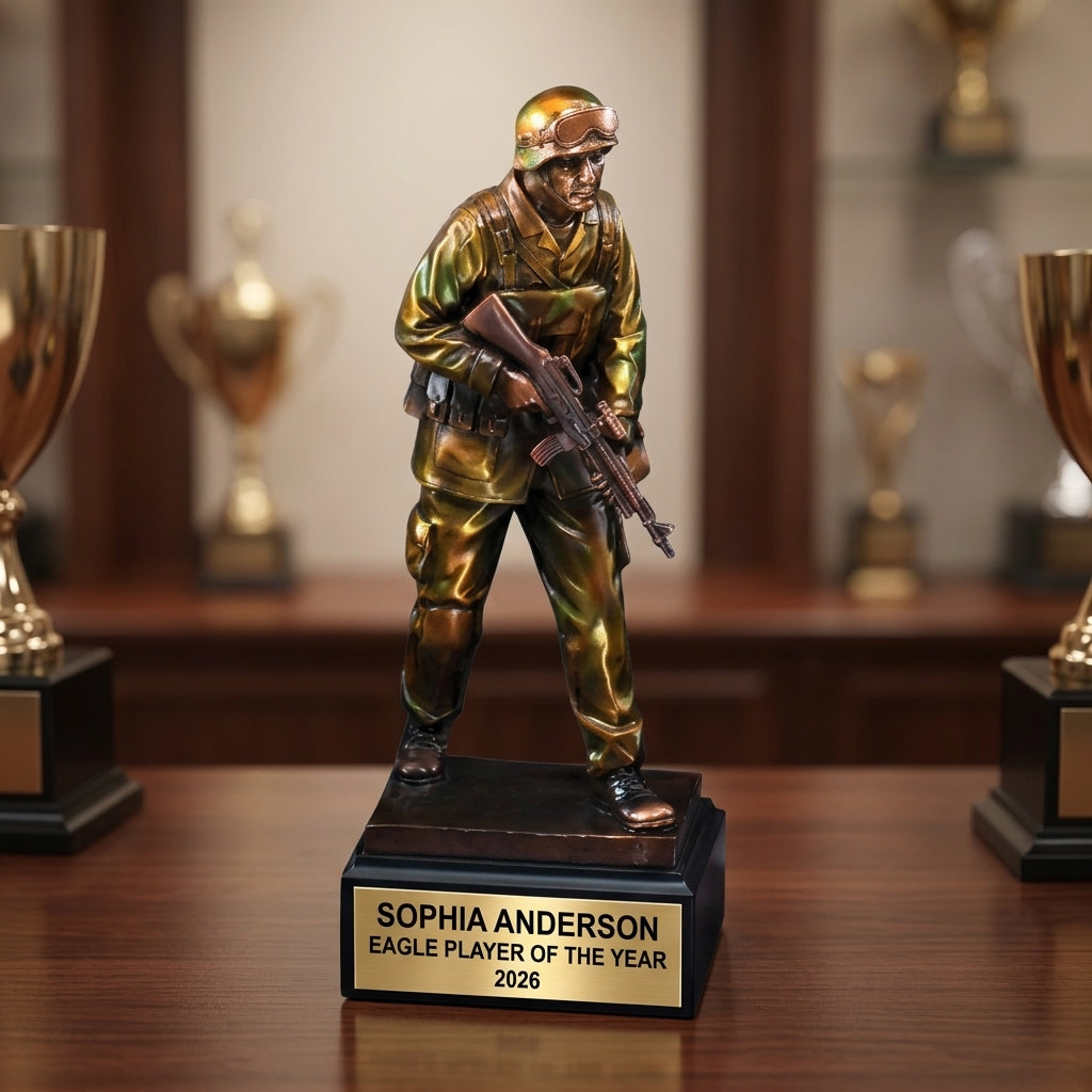 Personalized | Military Award | Custom Engraved | Military Trophy | Soldier Award | Veteran Gift | Personalized Engraved - View 1