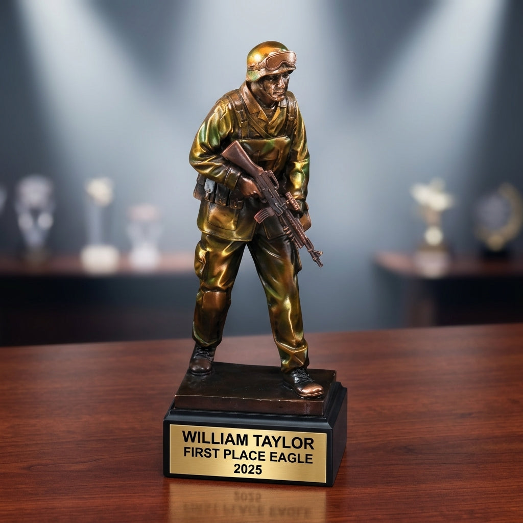 Personalized | Military Award | Custom Engraved | Military Trophy | Soldier Award | Veteran Gift | Personalized Engraved - View 2