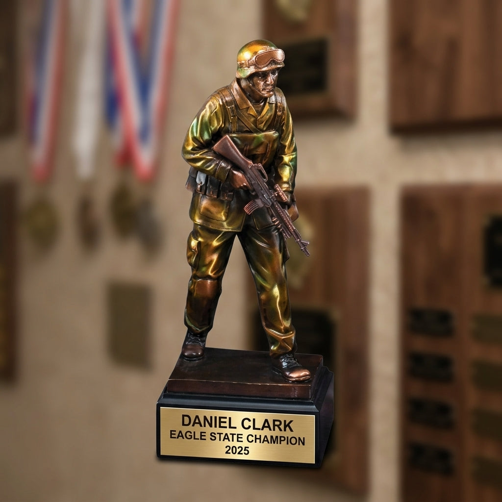 Personalized | Military Award | Custom Engraved | Military Trophy | Soldier Award | Veteran Gift | Personalized Engraved - View 3