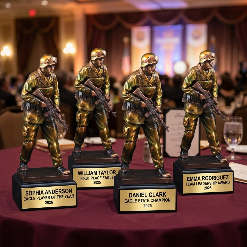 Personalized | Military Award | Custom Engraved | Military Trophy | Soldier Award | Veteran Gift | Personalized Engraved - View 6