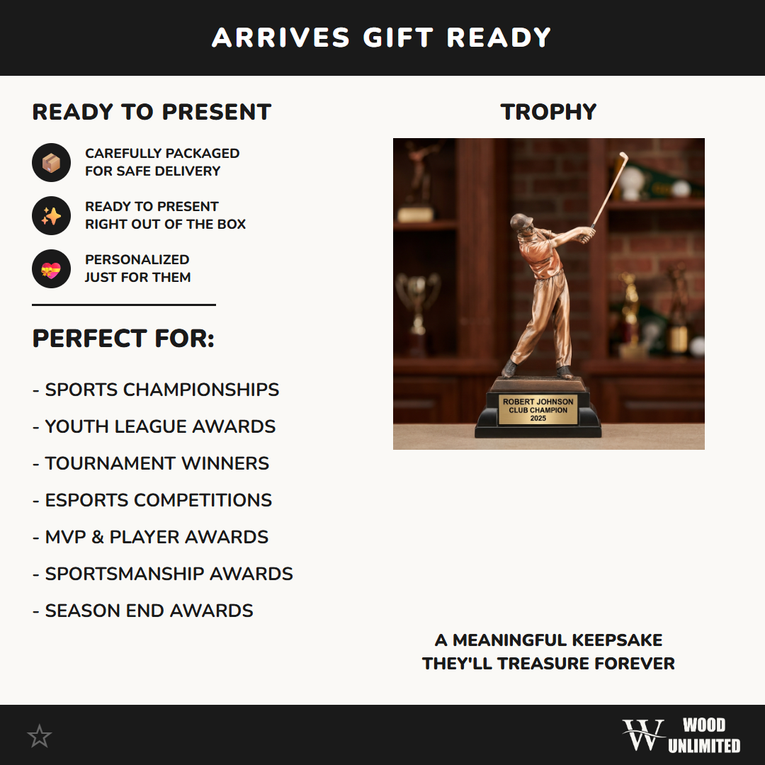 Personalized – Style RFB069 | Golf Award | Custom Engraved | Golf Trophy | Personalized Golf | Engraved Award | Golfer Gift | Tournament Prize