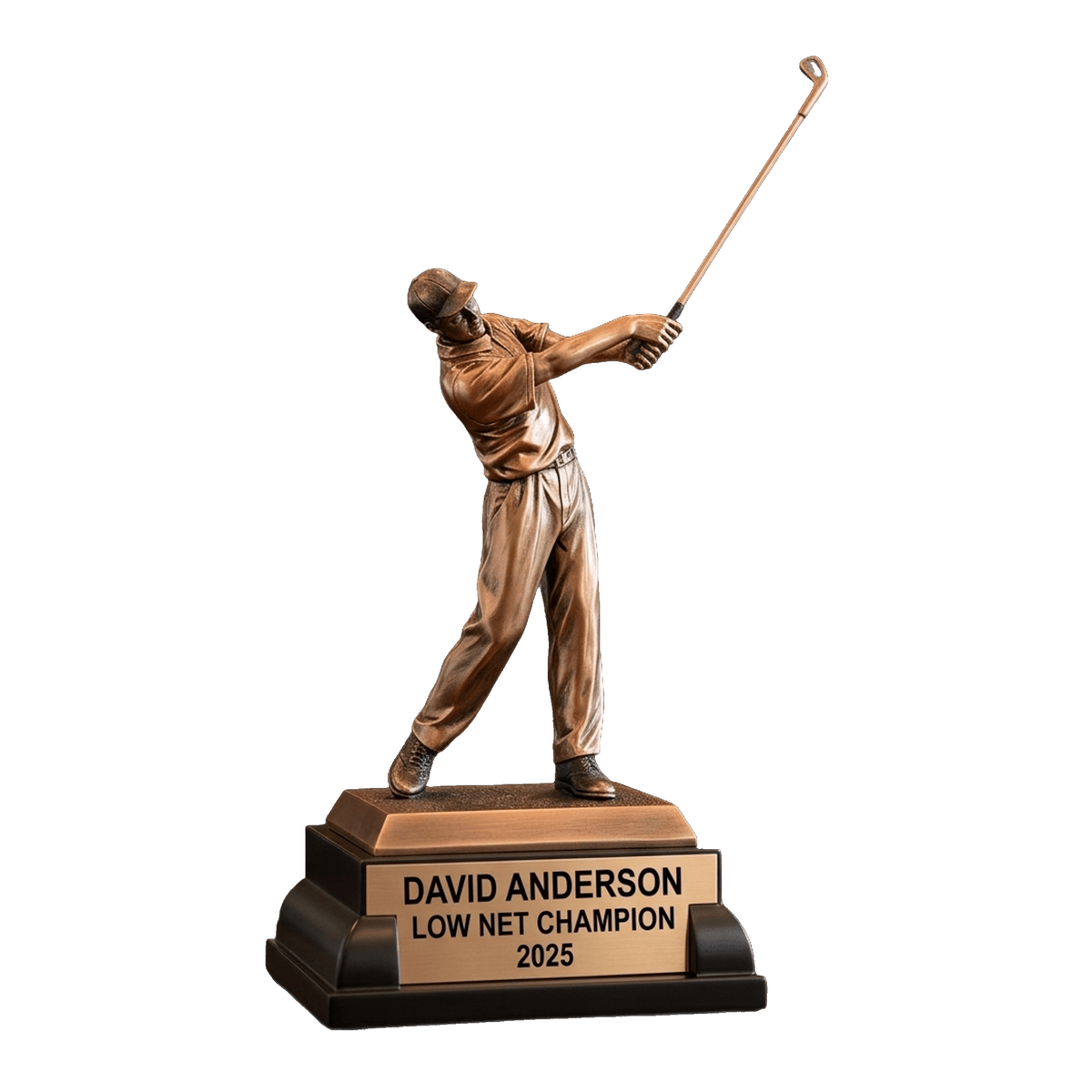 Golf Award Trophy | Personalized | Custom Engraved Golfer Statue | Tournament Champion | Hole in One | Golf Gift