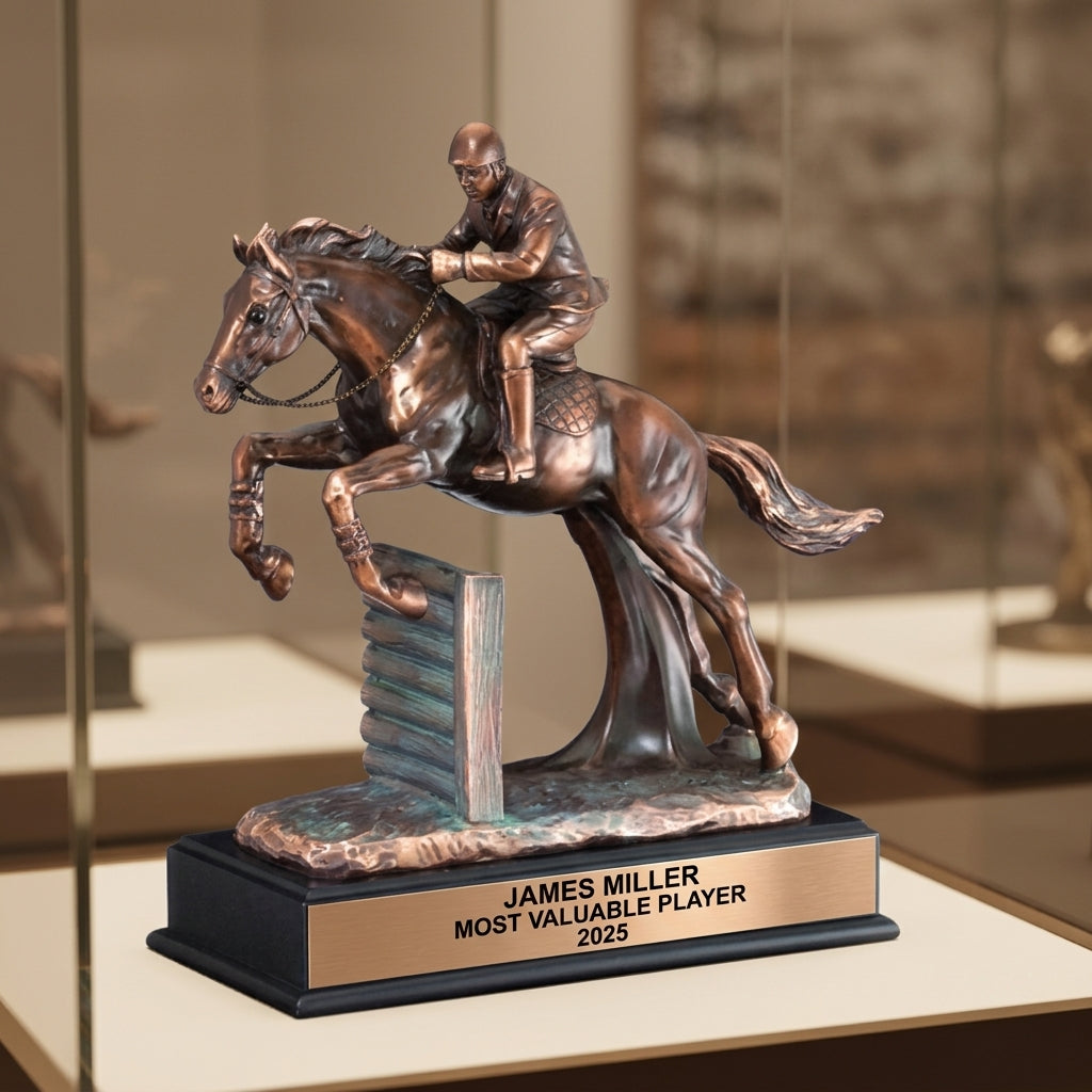 Equestrian Trophy Award | Personalized Horse Jumper | Custom Engraved | Equestrian Gift | Horse Riding Award | Competition Trophy - View 1