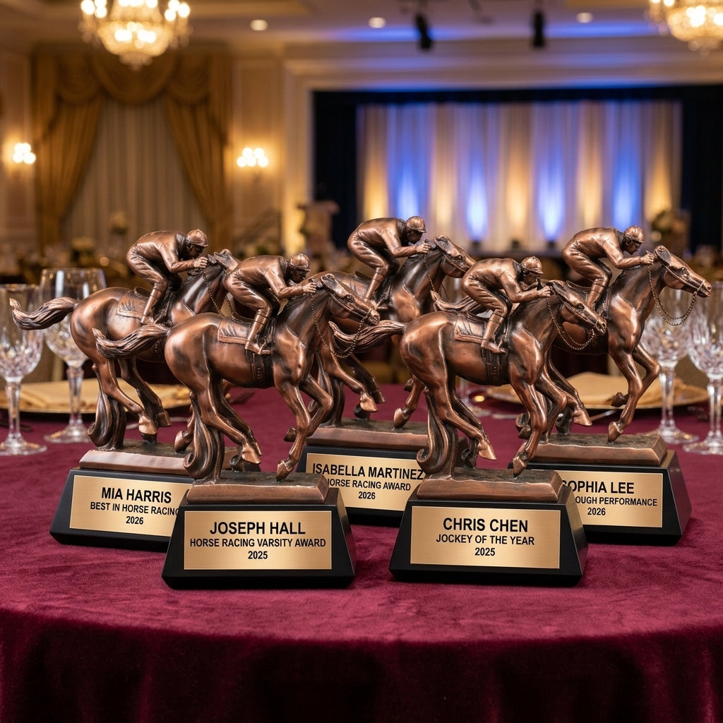 Horse Racing Trophy Award | Personalized | Custom Engraved | Horse & Jockey | Winner's Award | Personalized Gift - View 6