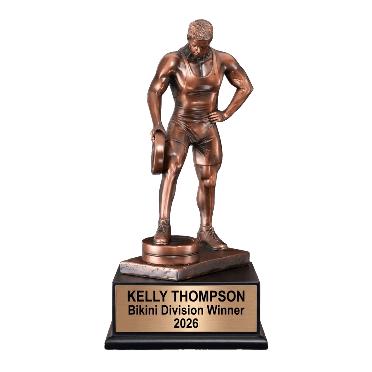 Personalized Bodybuilding Trophy, Custom Engraved Fitness Competition Award, Gym & Crossfit Gift