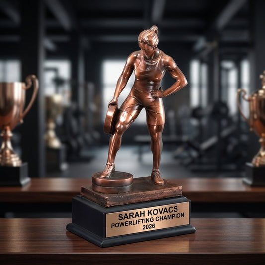Weightlifting Trophy Award | Personalized | Custom Engraved | Gym Award | Powerlifting | CrossFit | Gift for Lifter - View 1