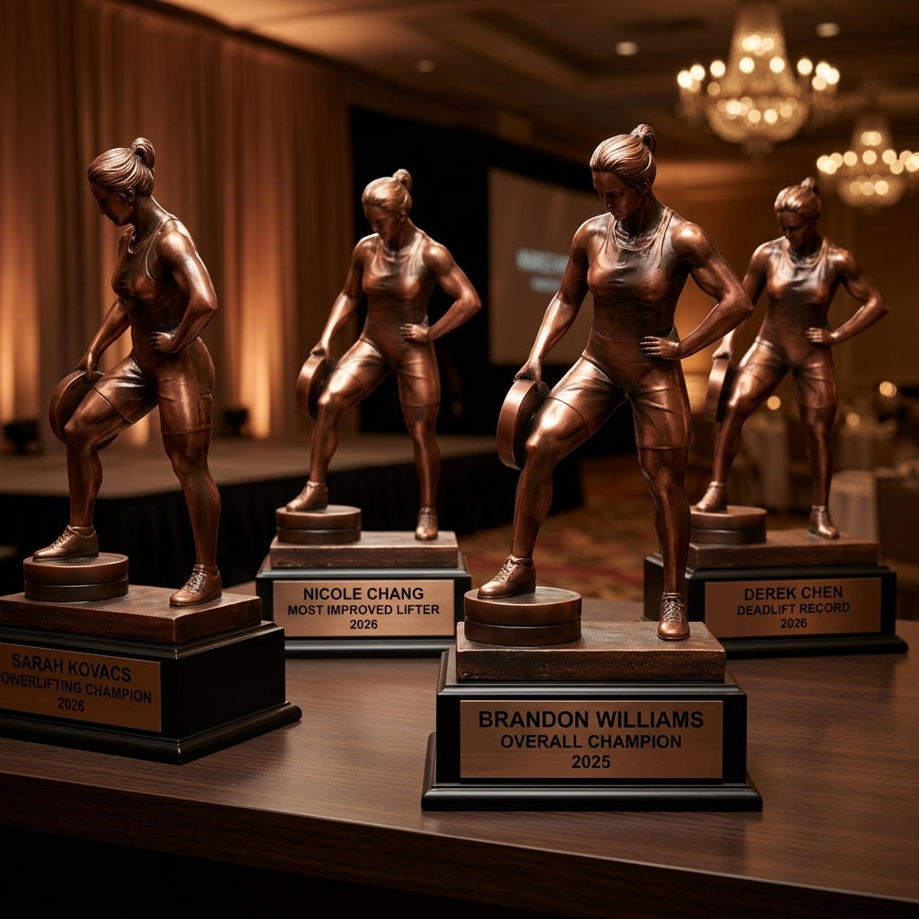 Weightlifting Trophy Award | Personalized | Custom Engraved | Gym Award | Powerlifting | CrossFit | Gift for Lifter - View 6