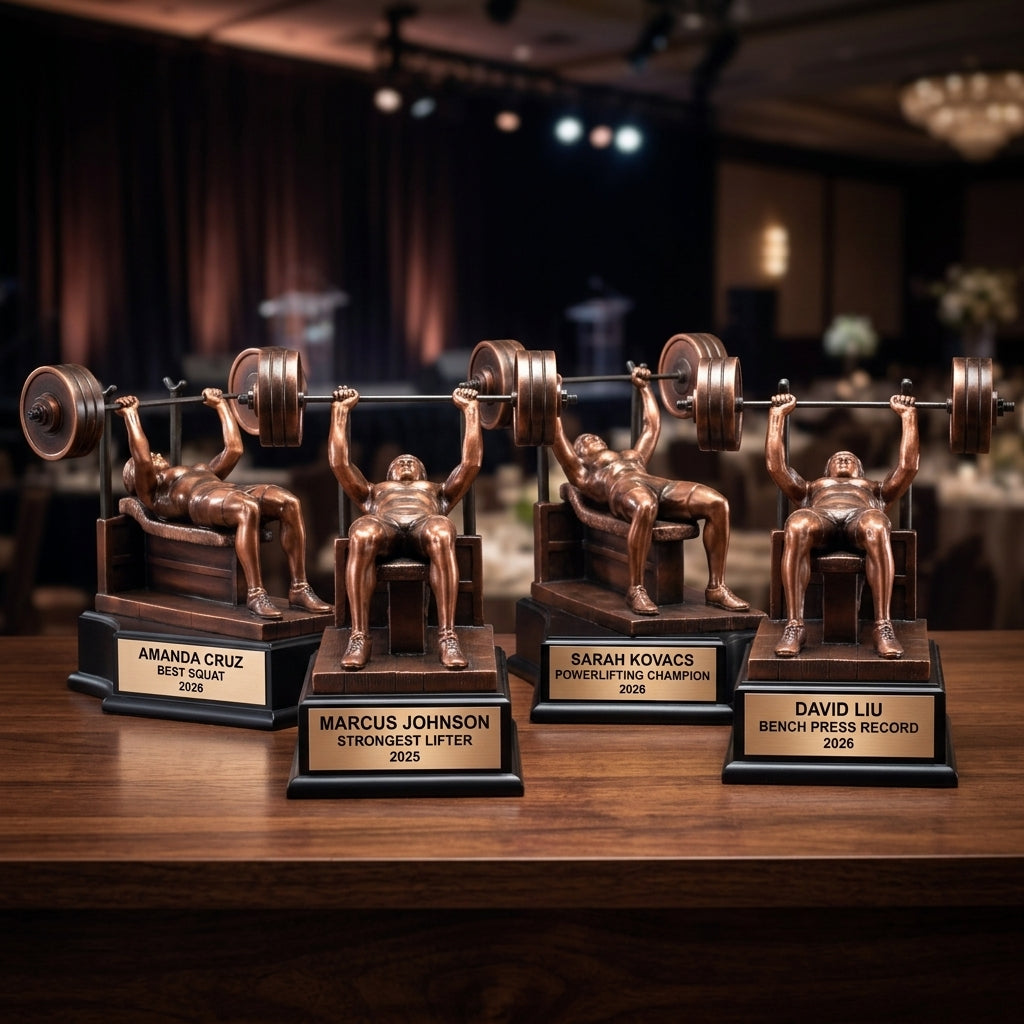 Weightlifting Trophy Award | Personalized | Custom Engraved | Powerlifting Gift | Weightlifting Competition | Gym Award - View 6