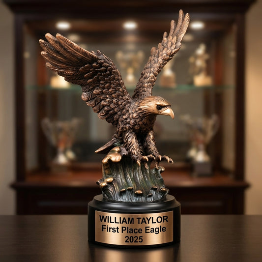 Eagle Award Trophy | Personalized | Custom Engraved | Eagle Landing Award | Personalized Gift | Recognition Trophy - View 1