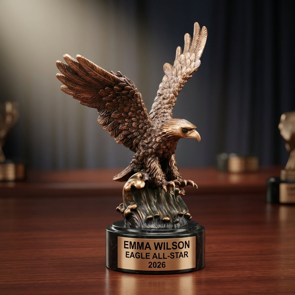 Eagle Award Trophy | Personalized | Custom Engraved | Eagle Landing Award | Personalized Gift | Recognition Trophy - View 2