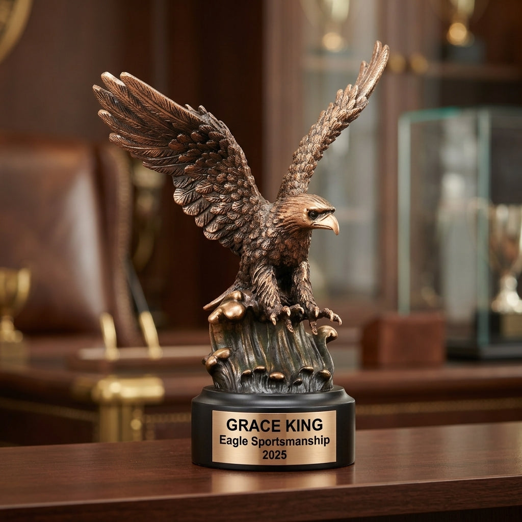 Eagle Award Trophy | Personalized | Custom Engraved | Eagle Landing Award | Personalized Gift | Recognition Trophy - View 4