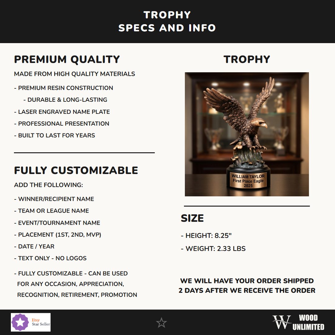 Eagle Victory Resin Trophy 8.25"