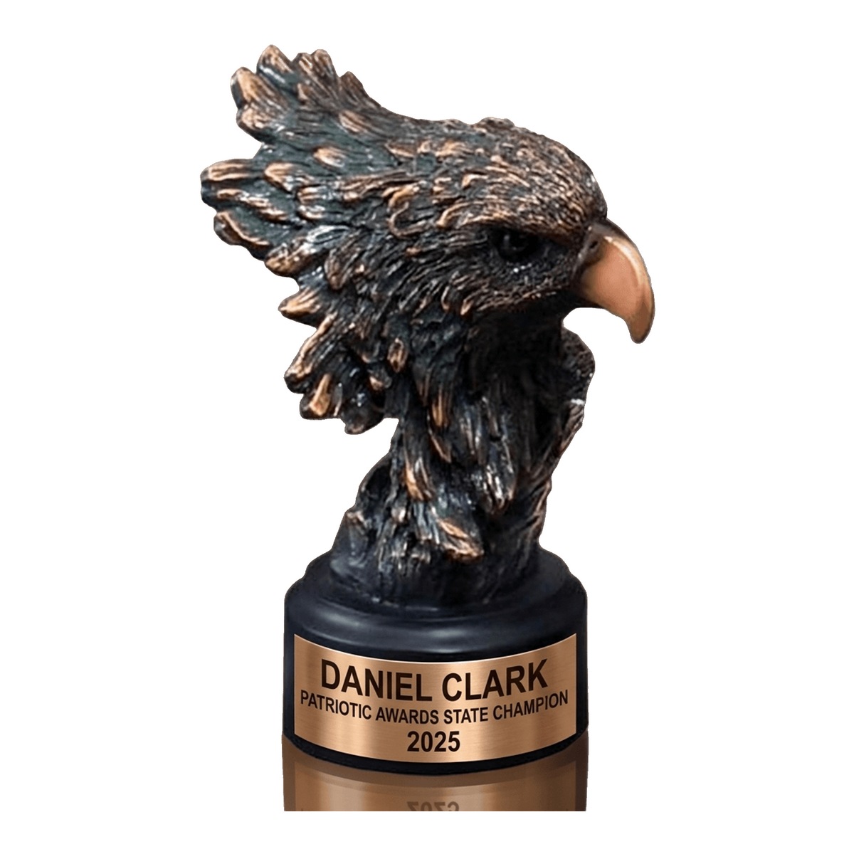 Personalized Patriotic Awards Eagle Trophy - Custom Laser Engraved Recognition Prize - 5 1/2" Sports Achievement Statue