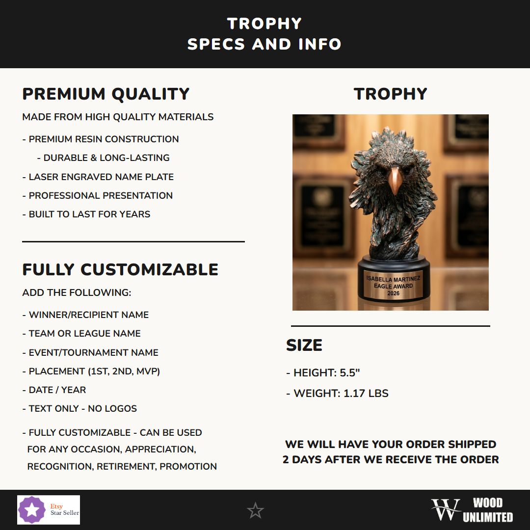 Eagle Victory Resin Trophy 5.5"