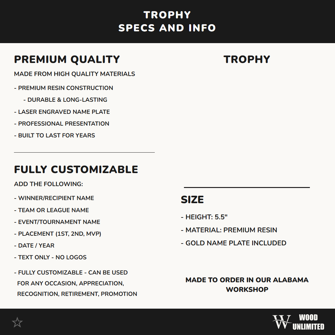 Personalized Patriotic Awards Eagle Trophy - Custom Laser Engraved Recognition Prize - 5 1/2" Sports Achievement Statue