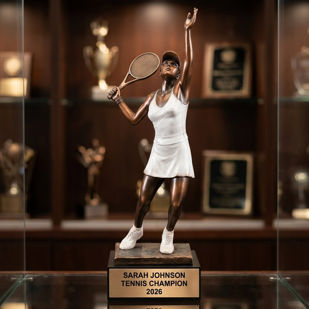 Tennis Trophy Award | Personalized | Custom Engraved | Tennis Champion Trophy | MVP Tennis | Tennis Gift - View 1