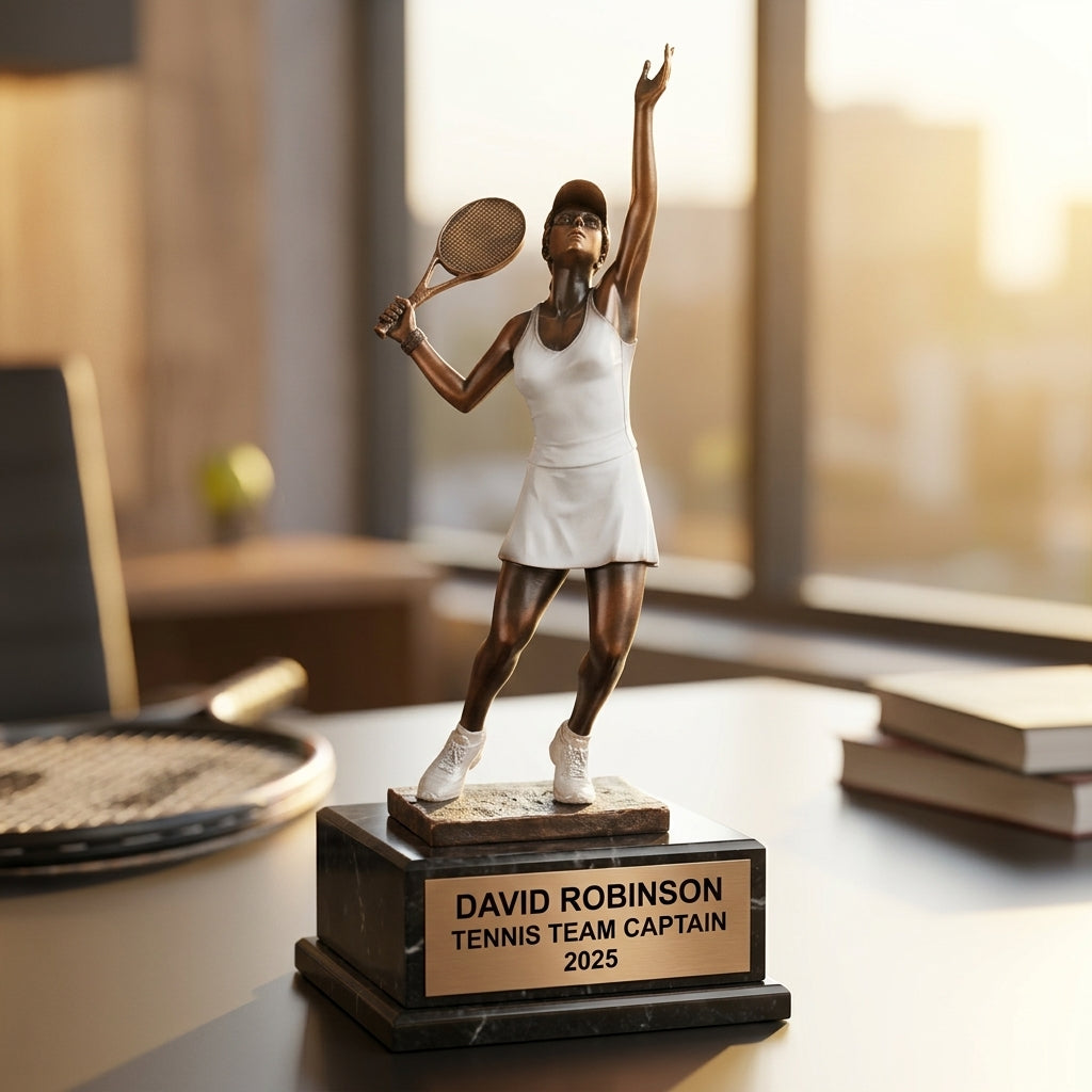 Tennis Trophy Award | Personalized | Custom Engraved | Tennis Champion Trophy | MVP Tennis | Tennis Gift - View 5
