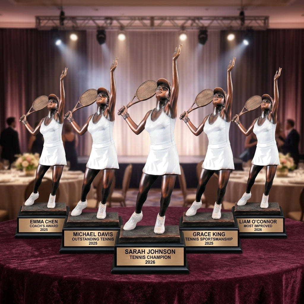 Tennis Trophy Award | Personalized | Custom Engraved | Tennis Champion Trophy | MVP Tennis | Tennis Gift - View 6